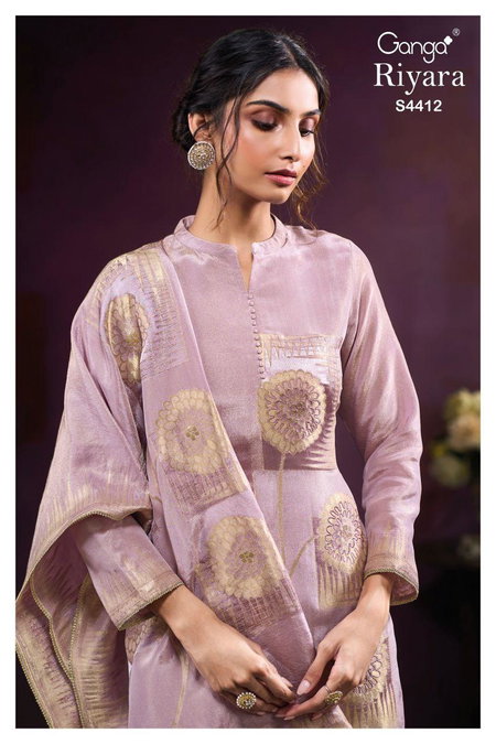 Riyara 4412 By Ganga Bemberg Silk Online Designer Salwar Suits Wholesale
